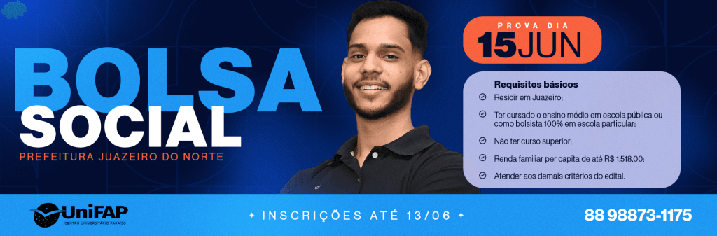 Programa Bolsa Social: UniFAP oferta bolsas de até 70% para estudantes de Juazeiro do Norte 