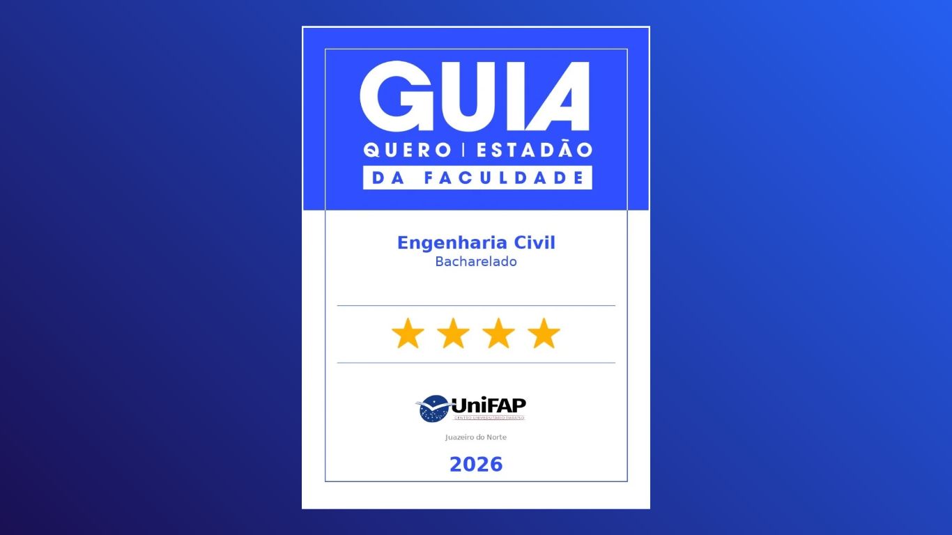 Engenharia Civil da UniFAP conquista 4 estrelas no Guia da Faculdade Estad&atilde;o/Quero Educa&ccedil;&atilde;o